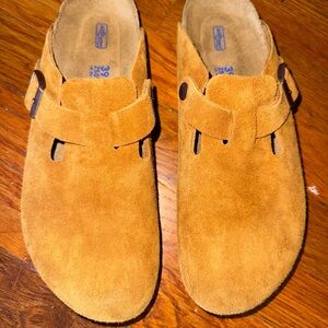 Birkenstock Women's Brown Suede Slippers
